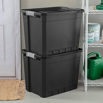 Amazon.com - Sterilite TOTE STACKER BLACK 27GA 14889004